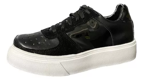 ZAPATILLAS DE MUJER BAJAS SNEAKERS CUERO VEGANO MODA ART160