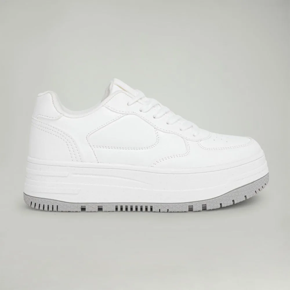 Zapatillas Urbanas Hypnotic Para Mujer Double Plat Blanco