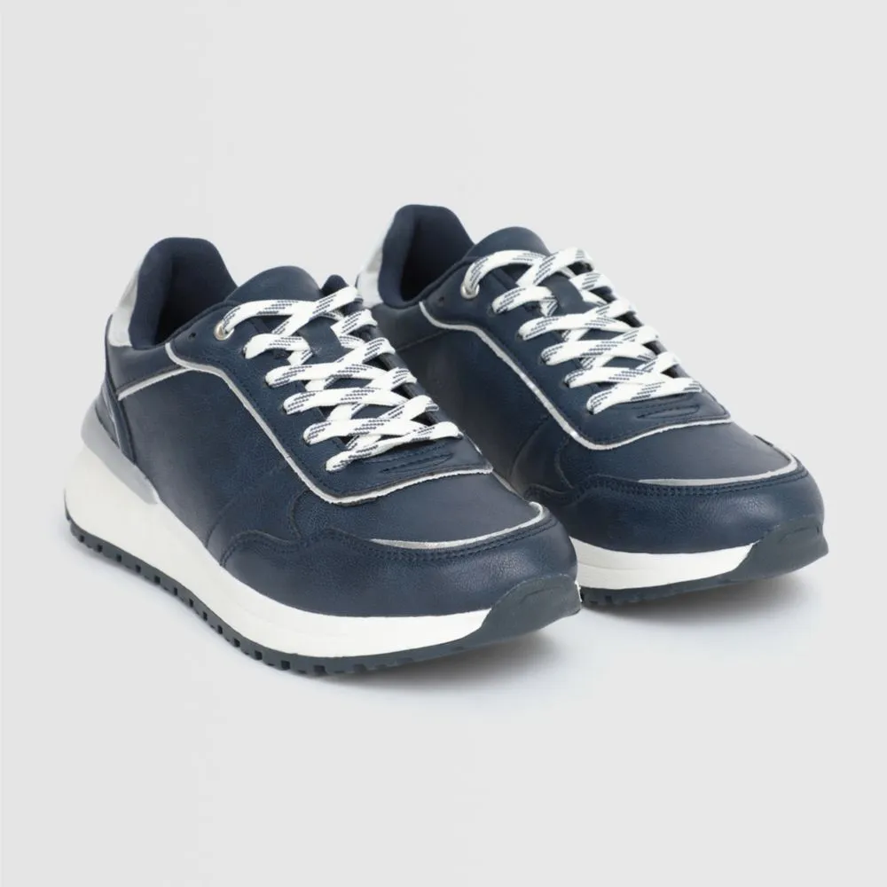 Zapatillas Urbanas Para Mujer Malabar Platina Navy 1