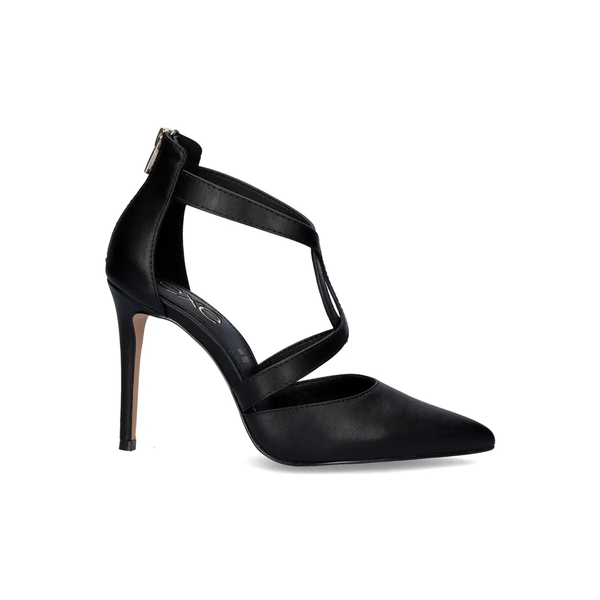 ZAPATO TACÓN JESSICA930 CON TIRAS EN NEGRO