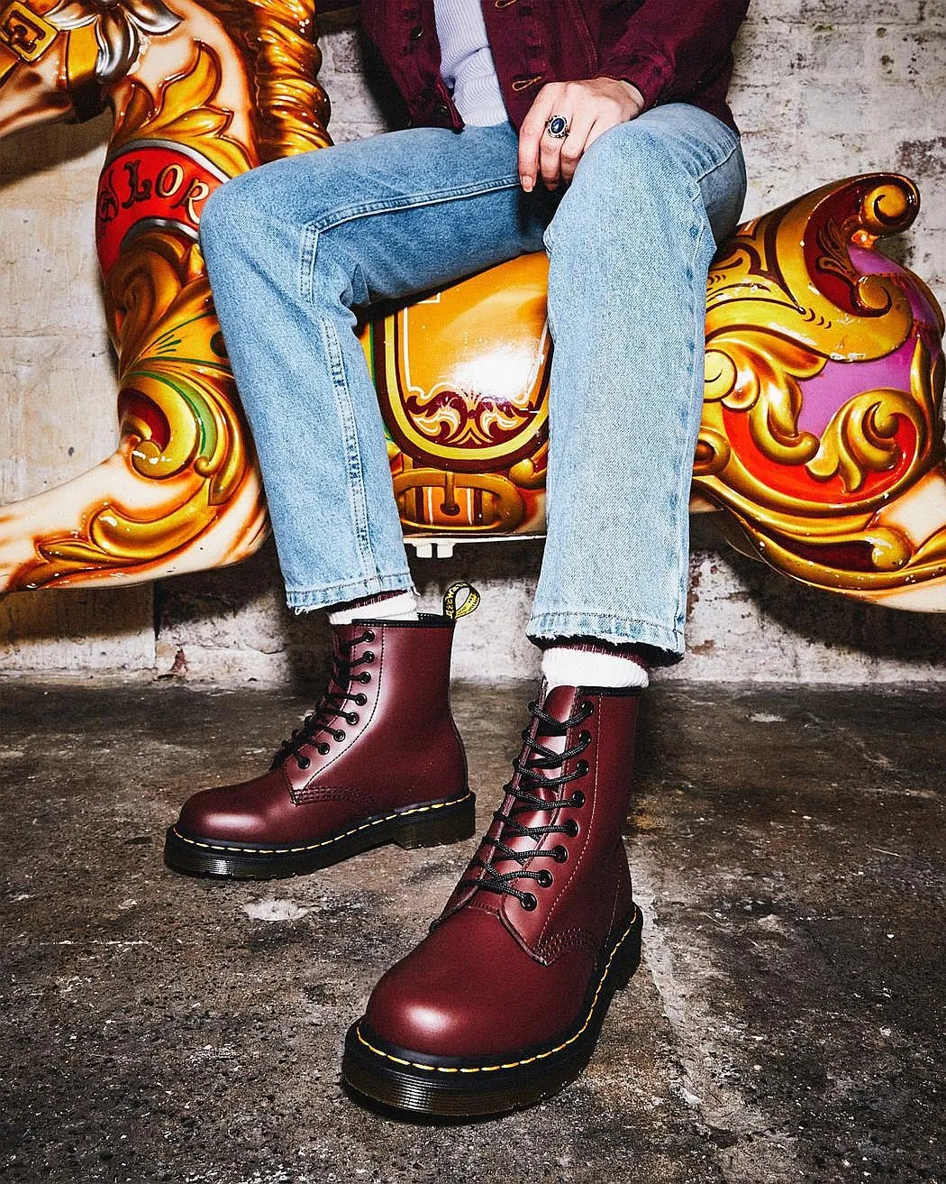ZAPATOS DR. MARTENS 1460  CHERRY RED SMOOTH