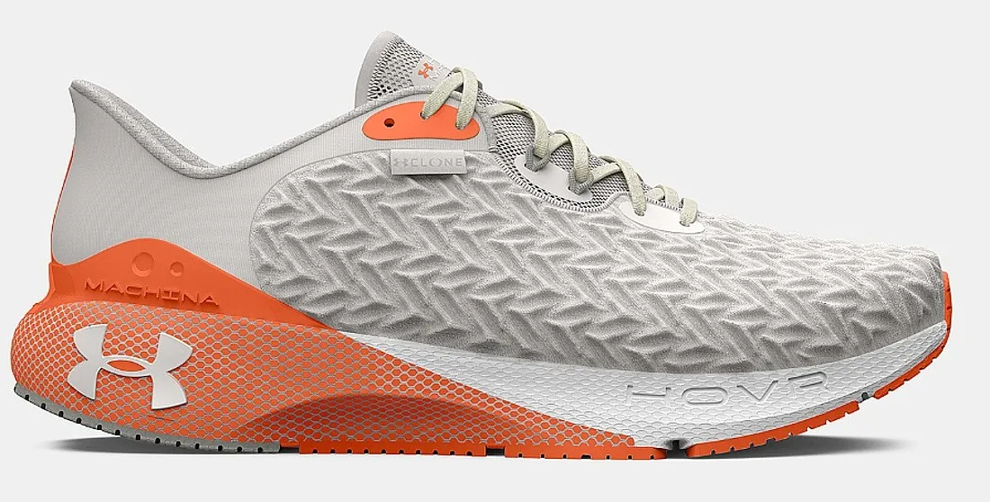 ZAPATOS UNDER ARMOUR HOVR MACHINA 3 CLONE  WHITE CLAY/DARK TANGERINE  WOMEN´S
