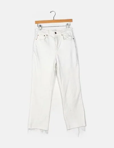 Zara Jeans flare blanco