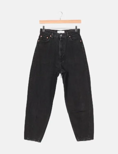 Zara Jeans negro slouchy