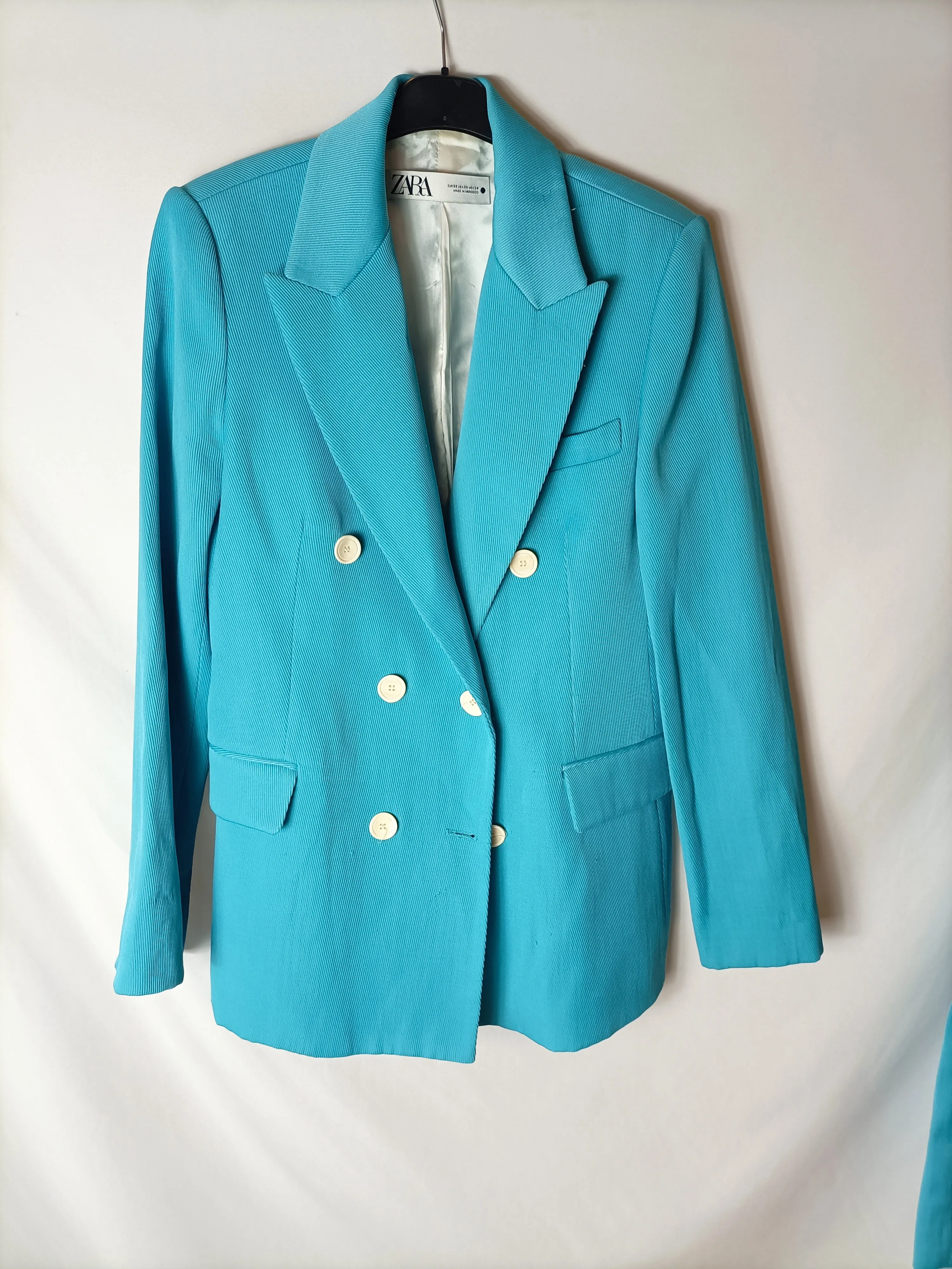 ZARA. total look turquesa T.xs/s